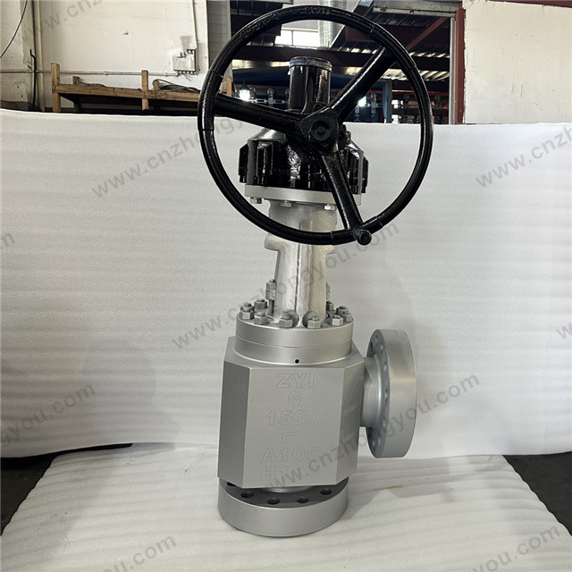 DN150 Forged Steel Angle Globe Valve, 6‘’ 1500LB, ASTM A105 Body, ASTM A182 F6a Trim, RTJ Ends