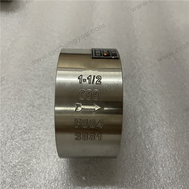 Forged Steel Disco Check Valve, 1.5'' 600LB, ASTM A182 F304 Body, ASTM A182 F304 Disc