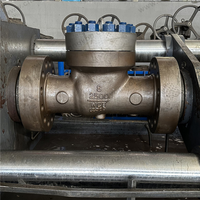 High Pressure Bolted Bonnet BB Swing Check Valve, 8'' 2500LB, ASTM A216 WCB Body, WCB Disc, RTJ Ends