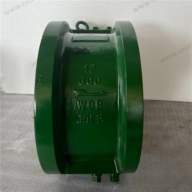 Wafer type Double Disc Swing Check Valve, 12'' 600LB, ASTM A216 WCB Body, NBR Seat, RF Ends